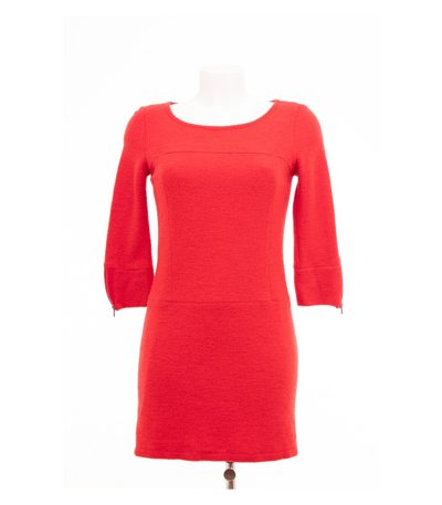 Airfield Damen Kleid Etuikleid Gr. 36 Rot Wolle