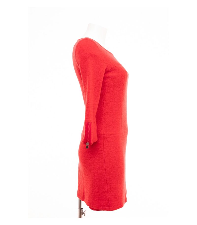 Airfield Damen Kleid Etuikleid Gr. 36 Rot Wolle – Foto 2
