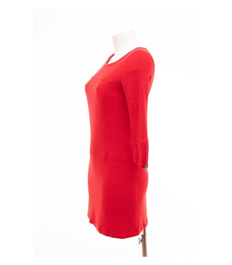 Airfield Damen Kleid Etuikleid Gr. 36 Rot Wolle – Foto 3