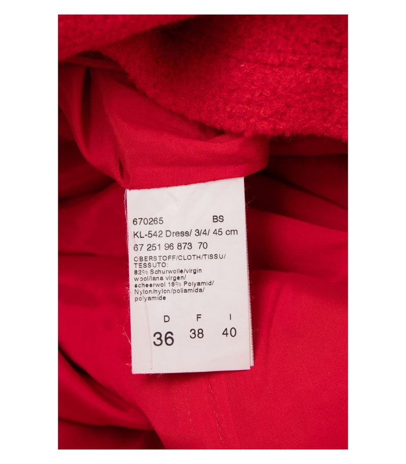 Airfield Damen Kleid Etuikleid Gr. 36 Rot Wolle – Foto 7