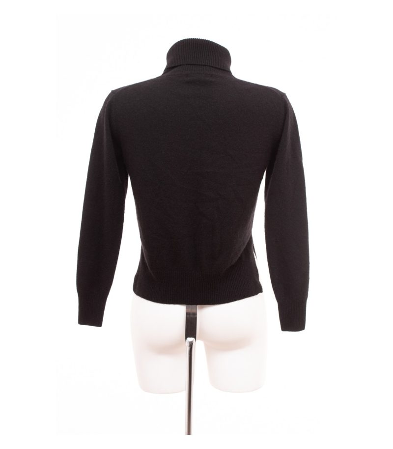 Zwillingsherz Damen Pullover Rollkragen Kurzer Schnitt Gr. S Schwarz Kaschmir – Foto 4