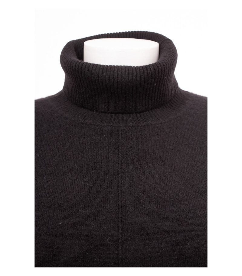 Zwillingsherz Damen Pullover Rollkragen Kurzer Schnitt Gr. S Schwarz Kaschmir – Foto 5
