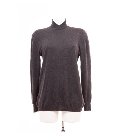 Brunello Cucinelli Damen Pullover Gr. 44 (Geschätzt) Grau Kaschmir Seide