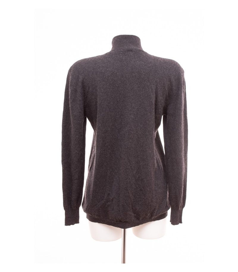 Brunello Cucinelli Damen Pullover Gr. 44 (Geschätzt) Grau Kaschmir Seide – Foto 4