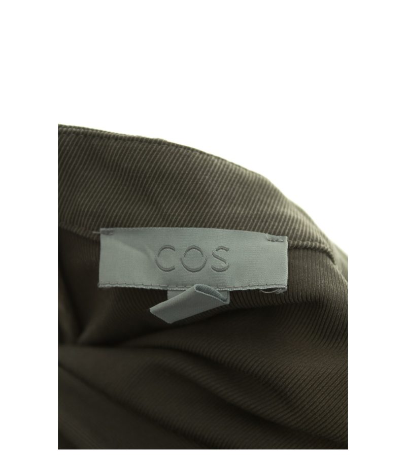 COS Damen Kleid Etuikleid Cocoon Gr. DE 38 Khaki Baumwolle – Foto 4