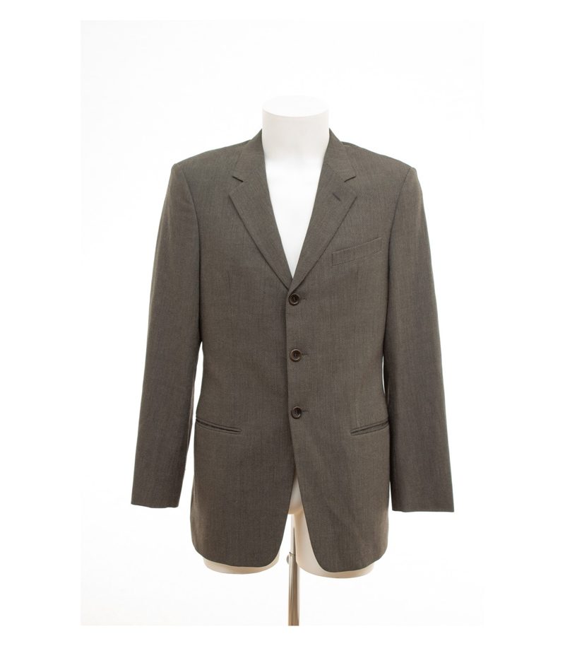 Armani Collezioni Herren Sakko Gr. 48/R Braun Wolle Baumwolle – Foto 1