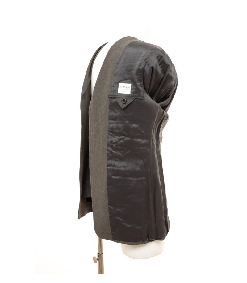 Armani Collezioni Herren Sakko Gr. 48/R Braun Wolle Baumwolle – Foto 7