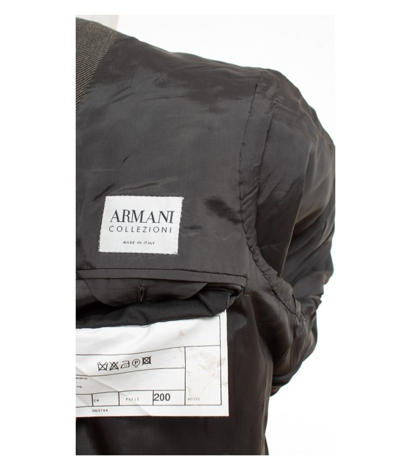 Armani Collezioni Herren Sakko Gr. 48/R Braun Wolle Baumwolle – Foto 9