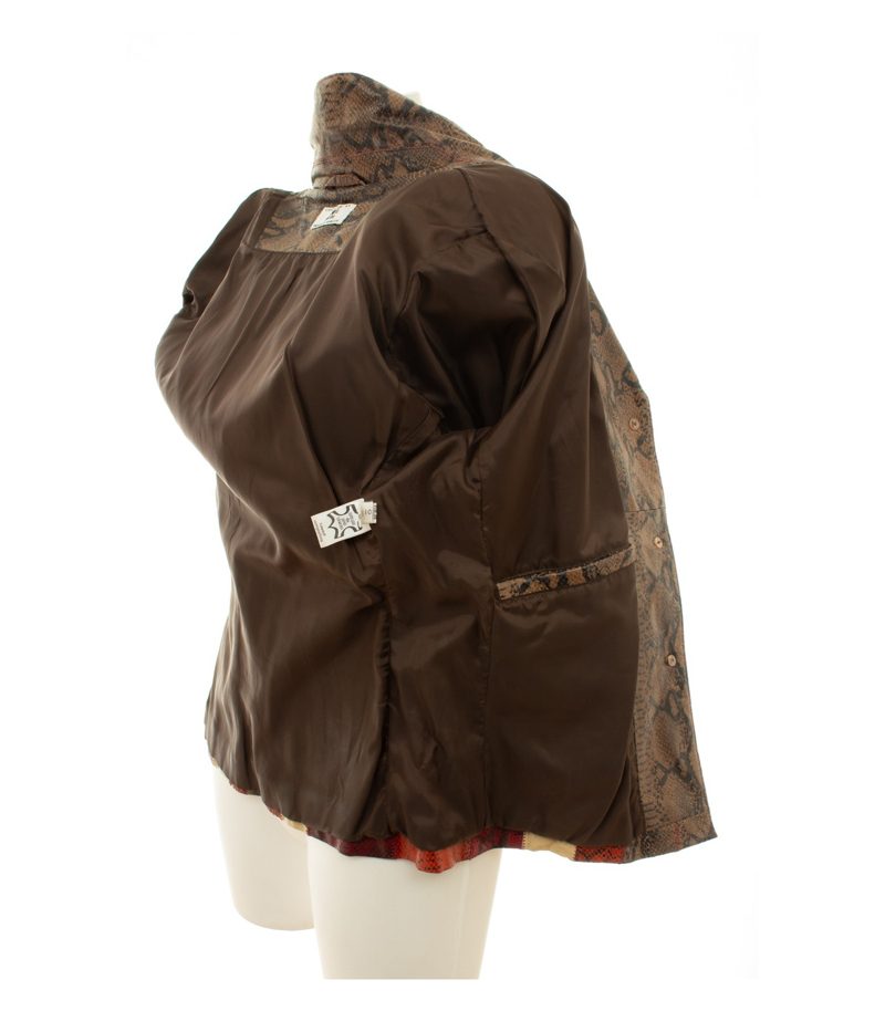 Alba Moda Damen Lederjacke Schlangenmuster Gr. 36 Mehrfarbig Leder – Foto 9