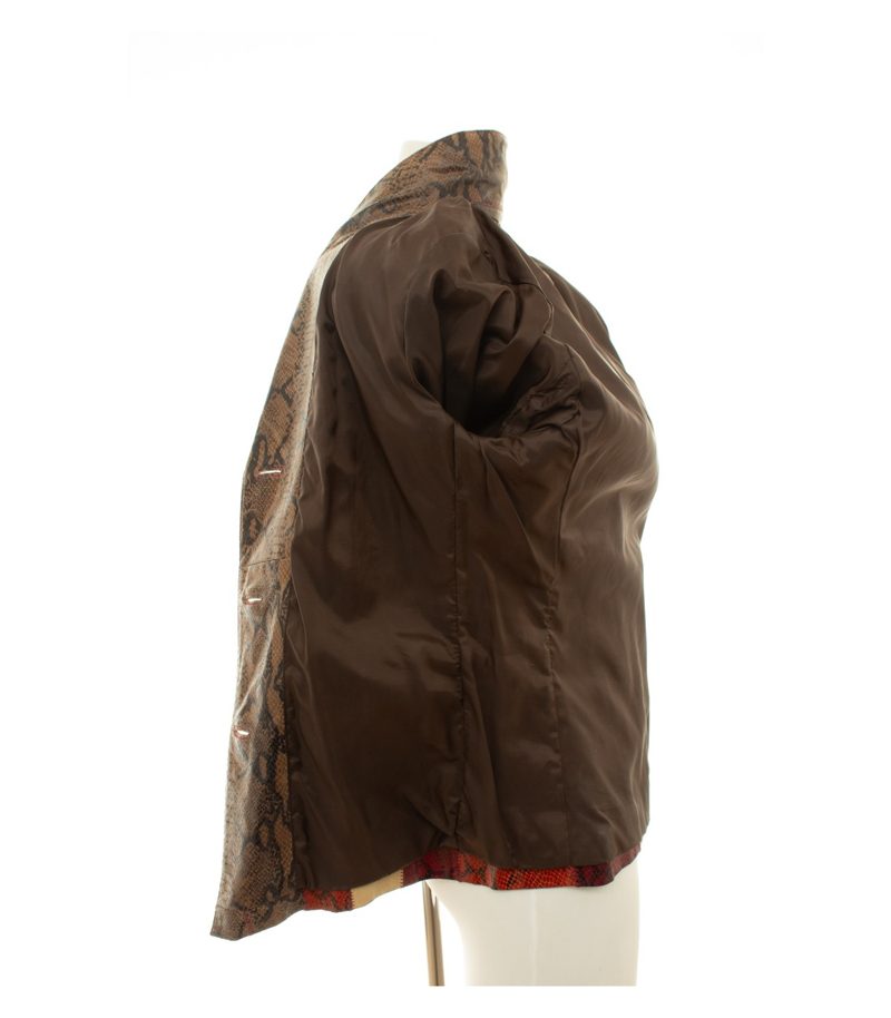 Alba Moda Damen Lederjacke Schlangenmuster Gr. 36 Mehrfarbig Leder – Foto 10