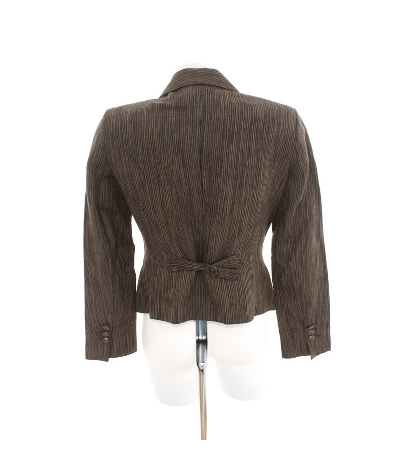 Massimo Dutti Damen Blazer Gr. L Braun Beige Leinen – Foto 3