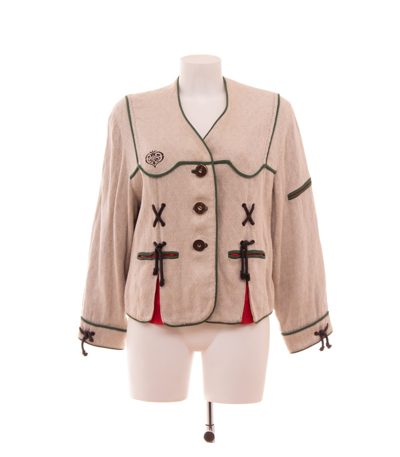Sportalm Damen Jacke Trachtenjacke Akzeptabel Gr. 36 Beige Leinen