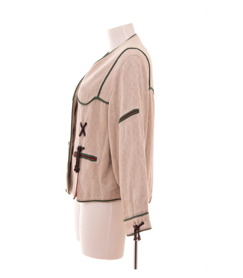 Sportalm Damen Jacke Trachtenjacke Akzeptabel Gr. 36 Beige Leinen – Foto 3
