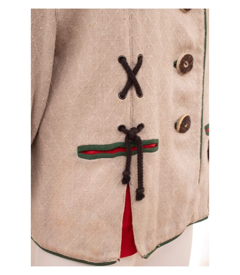 Sportalm Damen Jacke Trachtenjacke Akzeptabel Gr. 36 Beige Leinen – Foto 5