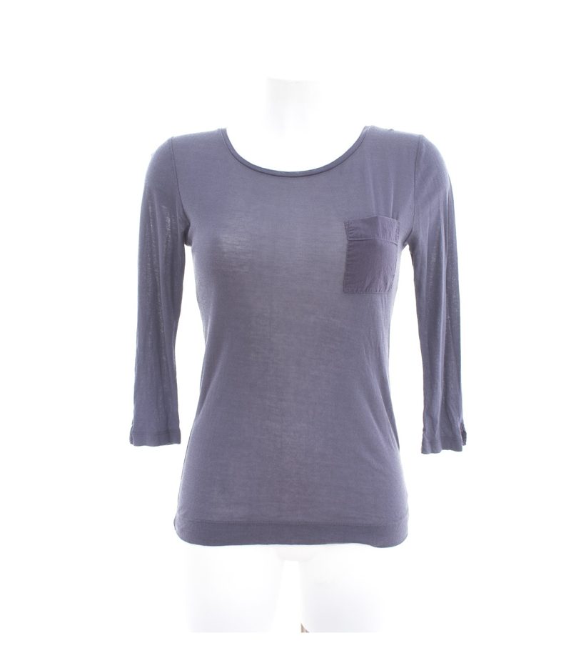 COS Damen Shirt Langarmshirt Lilagrau Gr. XS Longsleeves Freizeitshirt – Foto 1