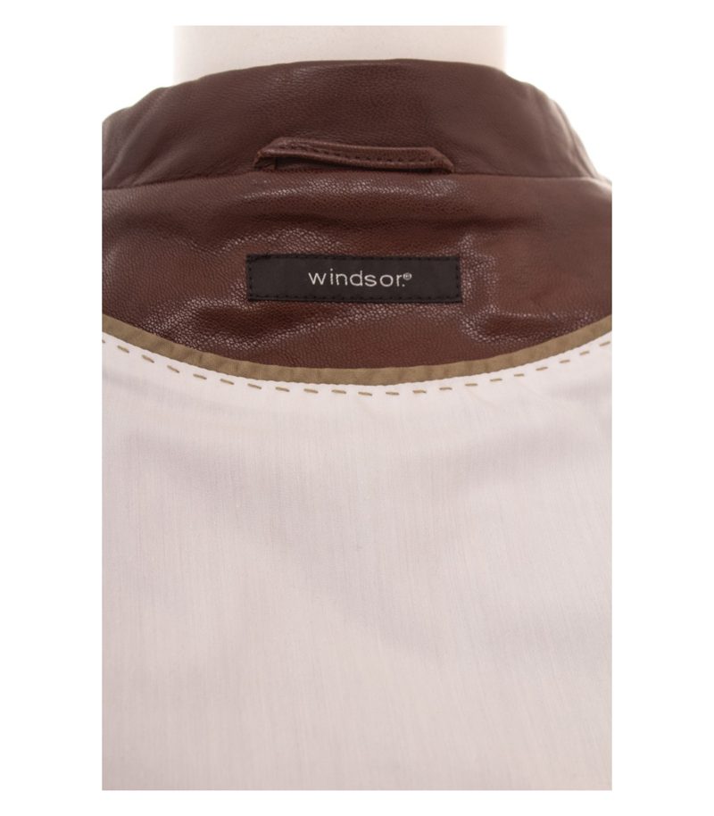 Windsor Damen Mantel Ledermantel Gr. 42 Braun Leder – Foto 9