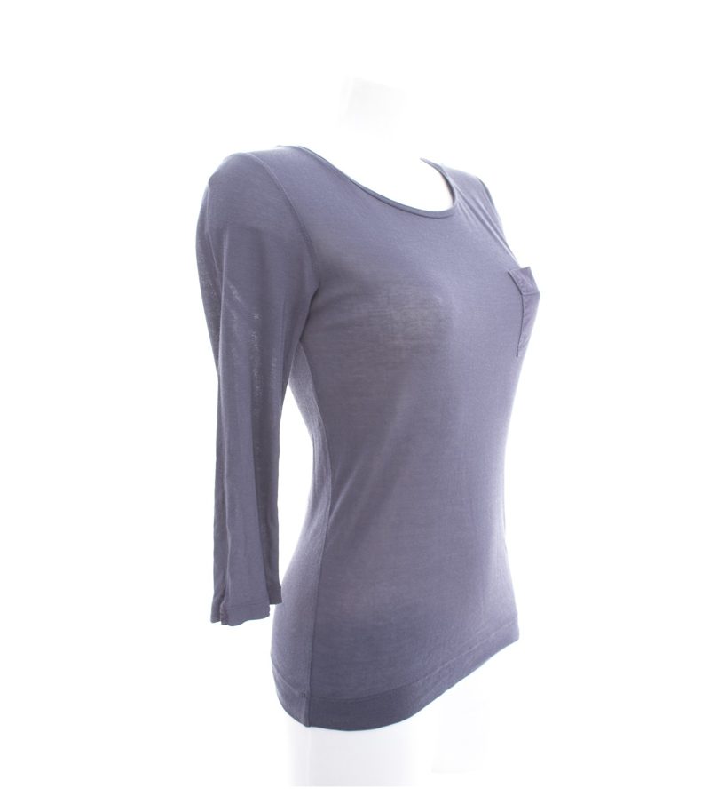 COS Damen Shirt Langarmshirt Lilagrau Gr. XS Longsleeves Freizeitshirt – Foto 2