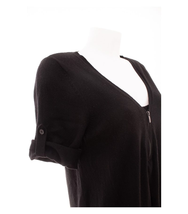 Madeleine Damen Kleid Strickkleid Gr. 40/42 Schwarz Wolle Kaschmir – Foto 5
