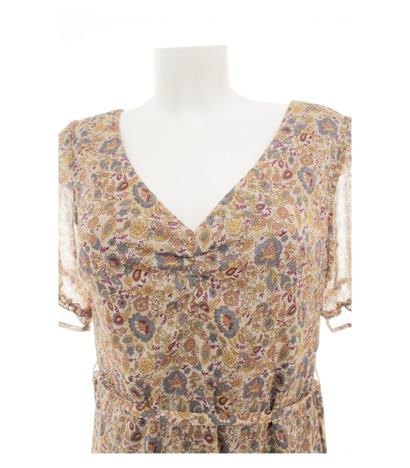 More & More Damen Kleid Sommerkleid V-Ausschnitt Gr. 36 Mehrfarbig – Foto 6