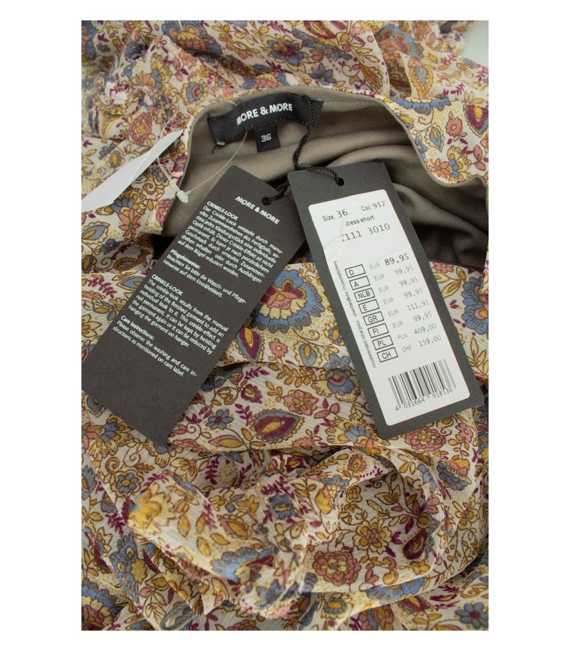More & More Damen Kleid Sommerkleid V-Ausschnitt Gr. 36 Mehrfarbig – Foto 9