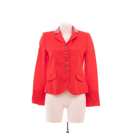 Lodenfrey Damen Blazer Tracht Gr. 38 Rot Leinen