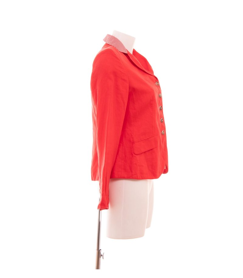 Lodenfrey Damen Blazer Tracht Gr. 38 Rot Leinen – Foto 2
