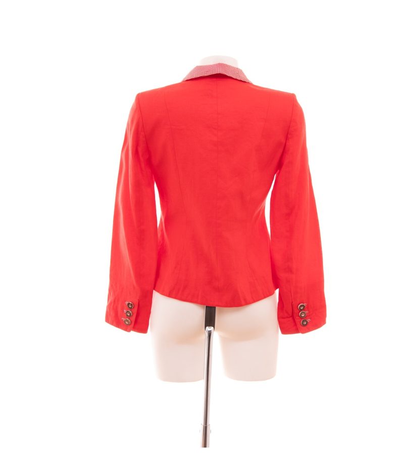 Lodenfrey Damen Blazer Tracht Gr. 38 Rot Leinen – Foto 4
