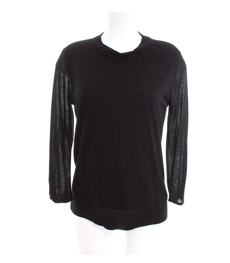 Filippa K Damen Pullover Feinstrick Gr. L Rückenfrei Pulli Schwarz Strick – Foto 1