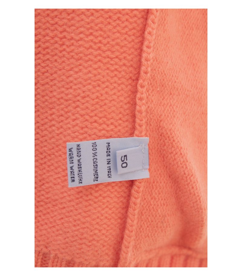 Malo Damen Strickjacke Cardigan Zip Gr. IT 50 (DE 44) Orange Kaschmir – Foto 8
