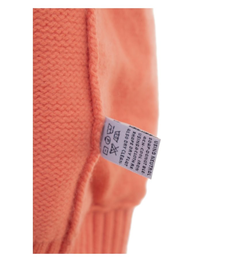 Malo Damen Strickjacke Cardigan Zip Gr. IT 50 (DE 44) Orange Kaschmir – Foto 9