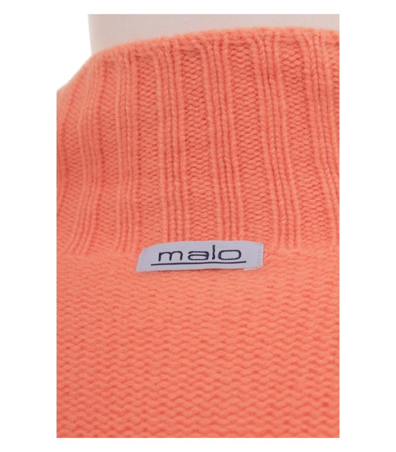 Malo Damen Strickjacke Cardigan Zip Gr. IT 50 (DE 44) Orange Kaschmir – Foto 10