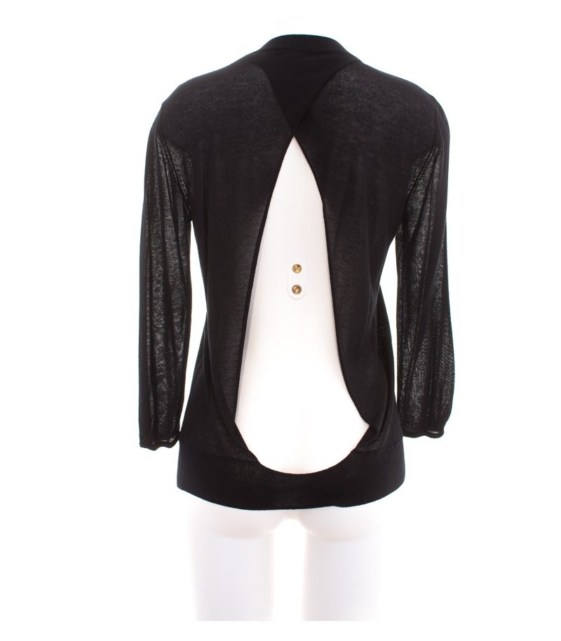 Filippa K Damen Pullover Feinstrick Gr. L Rückenfrei Pulli Schwarz Strick – Foto 3