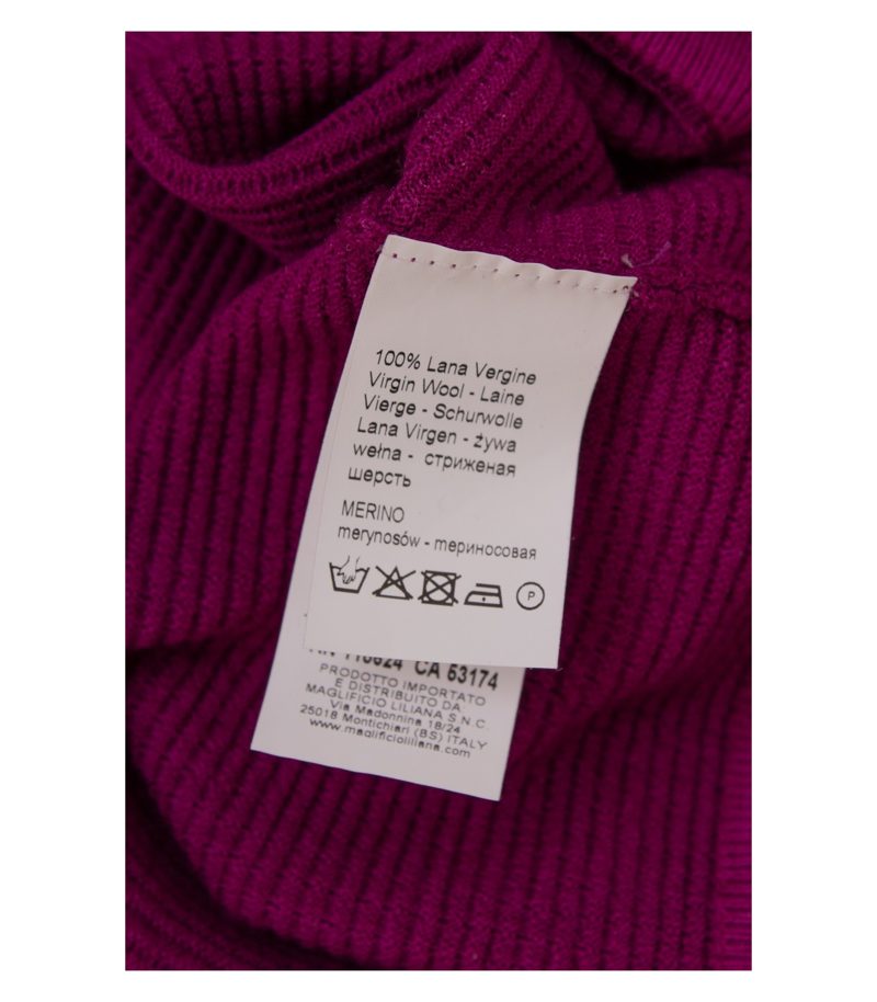 Lorenzoni Herren Pullover Waffelstrick Merinowolle Beere Italy Gr. M Neu – Foto 6