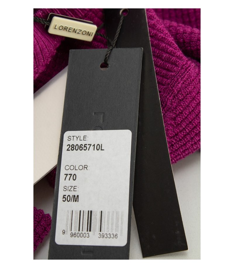 Lorenzoni Herren Pullover Waffelstrick Merinowolle Beere Italy Gr. M Neu – Foto 7