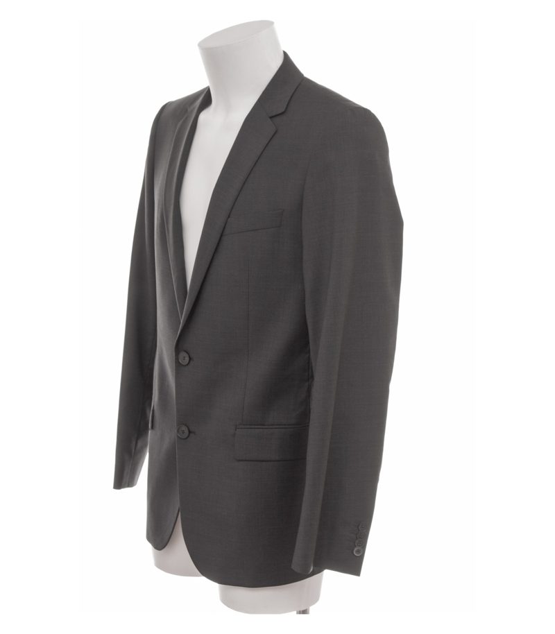Hugo Boss Herren Sakko Anzugjacke Einreiher Gr. 50 Grau Wolle – Foto 3