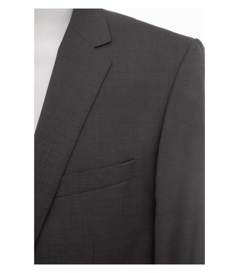 Hugo Boss Herren Sakko Anzugjacke Einreiher Gr. 50 Grau Wolle – Foto 6