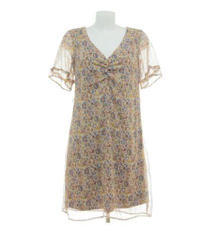More & More Damen Kleid Sommerkleid Blumen Crinkle Look Gr. 36 Floral Neu