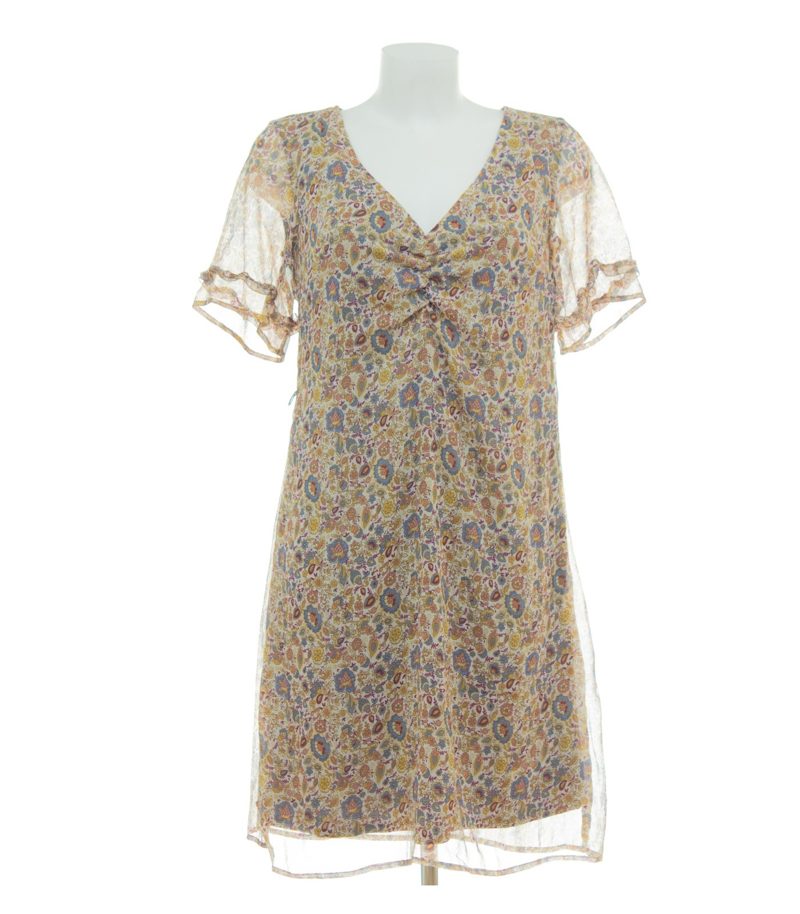More & More Damen Kleid Sommerkleid Blumen Crinkle Look Gr. 36 Floral Neu – Foto 1