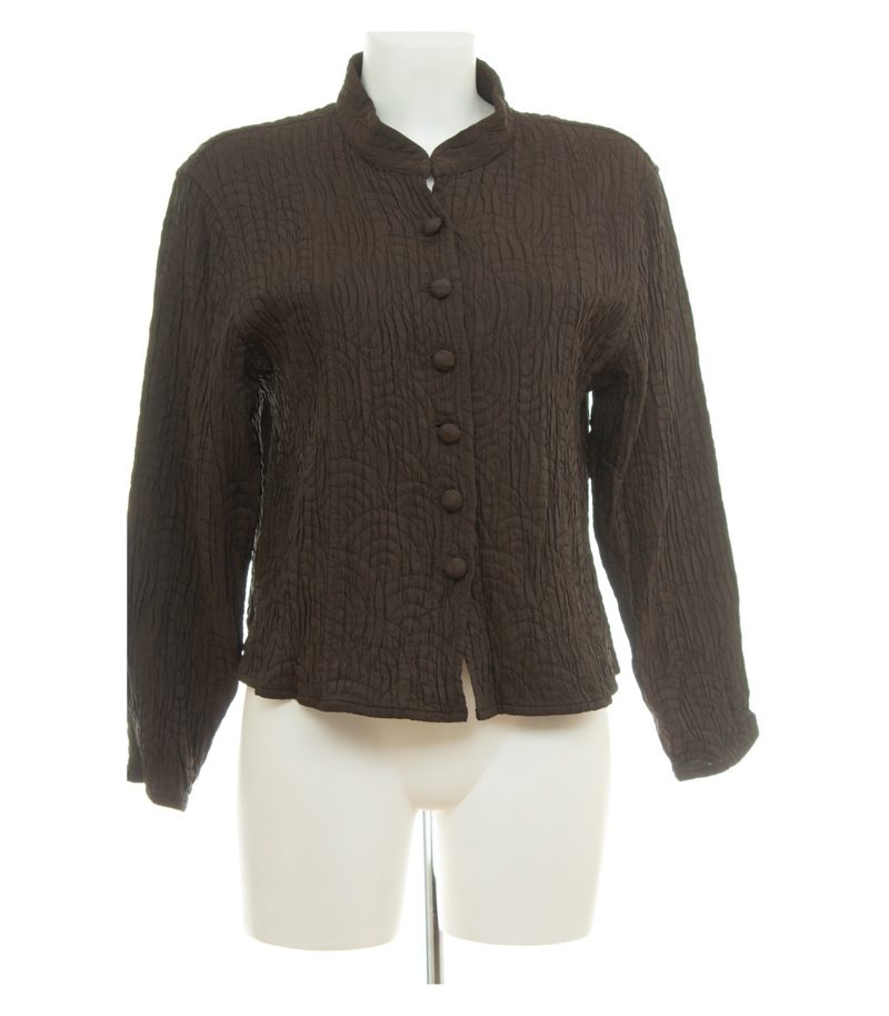Kandis & Kandis Damen Blazer Struktur Vintage Gr. 2 (DE 38/M) Braun Wolle – Foto 1