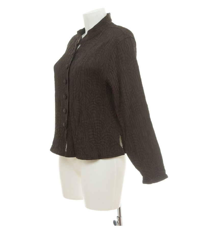 Kandis & Kandis Damen Blazer Struktur Vintage Gr. 2 (DE 38/M) Braun Wolle – Foto 2