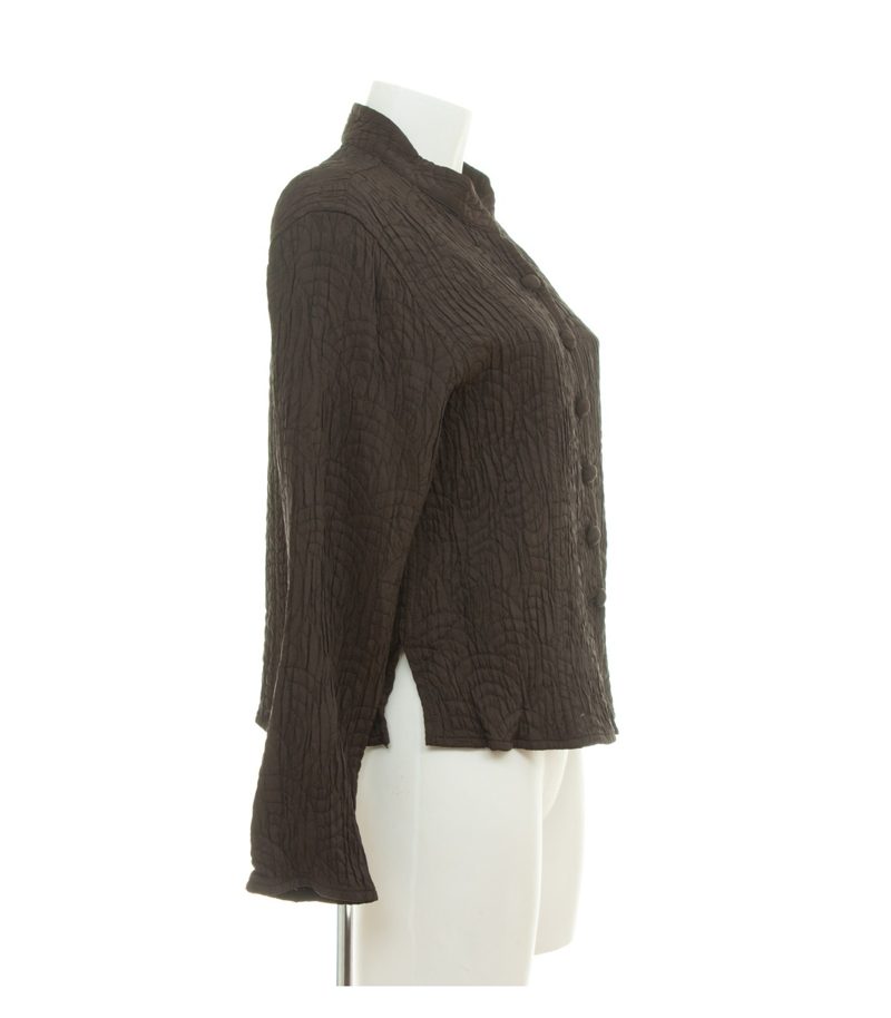 Kandis & Kandis Damen Blazer Struktur Vintage Gr. 2 (DE 38/M) Braun Wolle – Foto 3