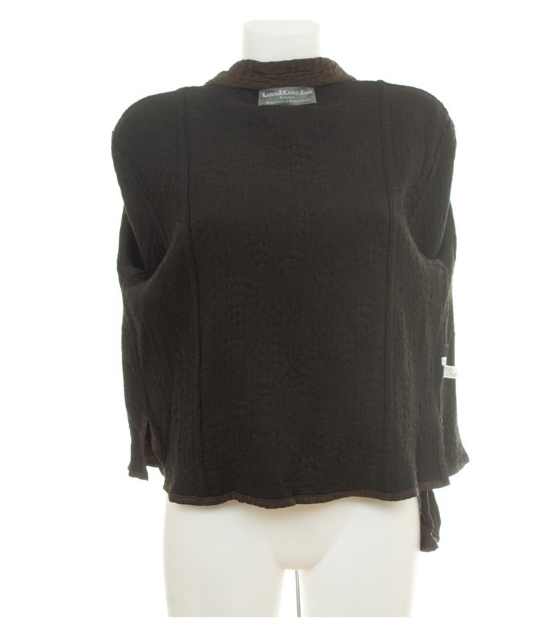 Kandis & Kandis Damen Blazer Struktur Vintage Gr. 2 (DE 38/M) Braun Wolle – Foto 6