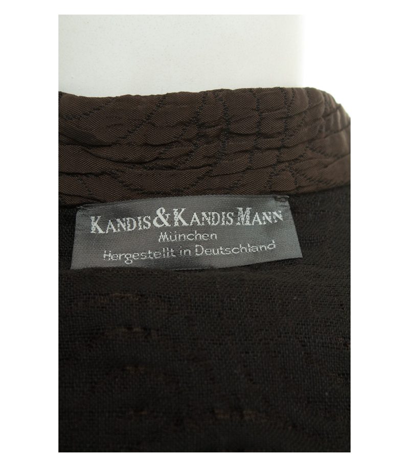 Kandis & Kandis Damen Blazer Struktur Vintage Gr. 2 (DE 38/M) Braun Wolle – Foto 7