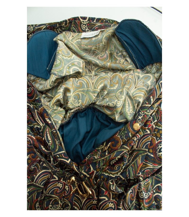 Peter Hahn Damen Carat Seidenkleid Kleid Paisley Vintage Maxi Gr. 48 100% Seide – Foto 6