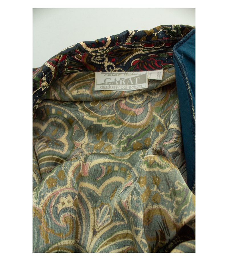 Peter Hahn Damen Carat Seidenkleid Kleid Paisley Vintage Maxi Gr. 48 100% Seide – Foto 7