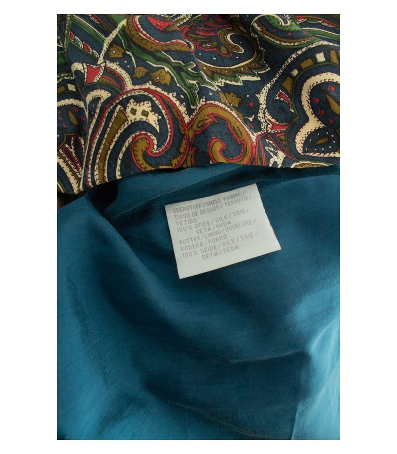 Peter Hahn Damen Carat Seidenkleid Kleid Paisley Vintage Maxi Gr. 48 100% Seide – Foto 8