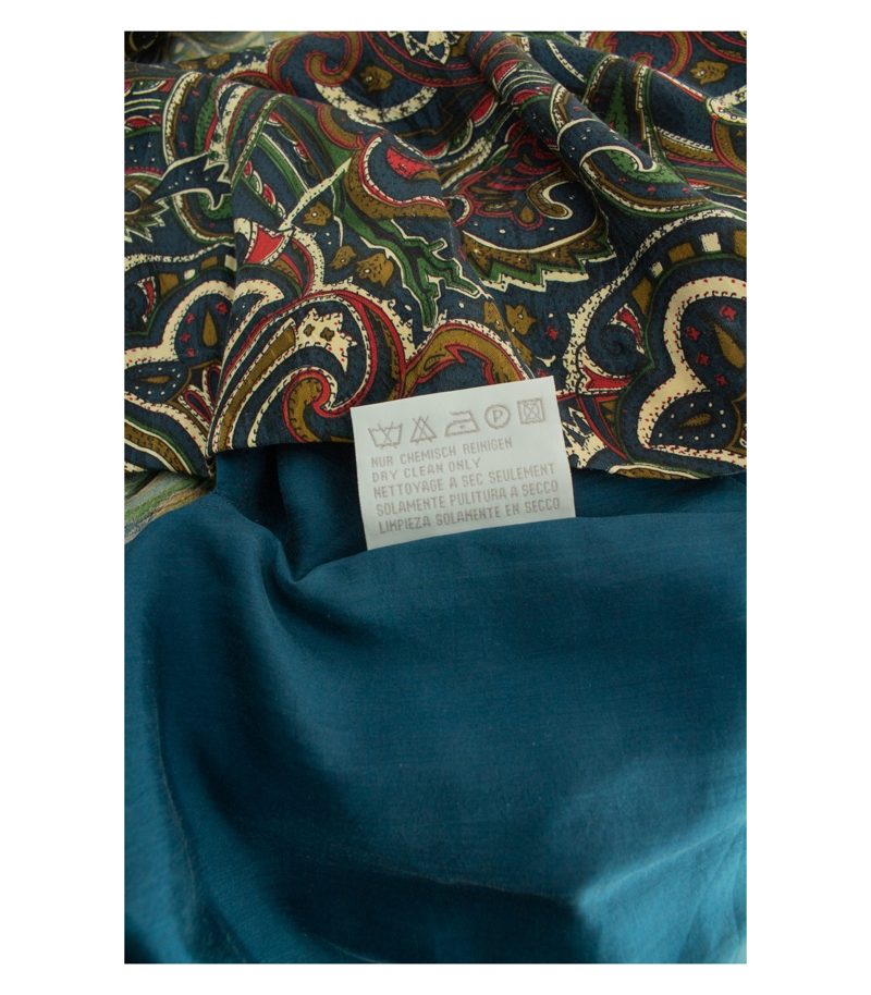 Peter Hahn Damen Carat Seidenkleid Kleid Paisley Vintage Maxi Gr. 48 100% Seide – Foto 9