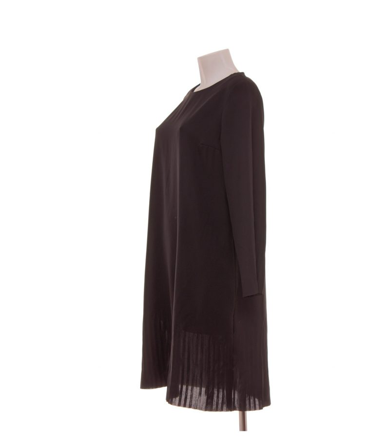 COS Damen Kleid Midikleid Plissee-Saum Taschen Gr. 38 Schwarz – Foto 2