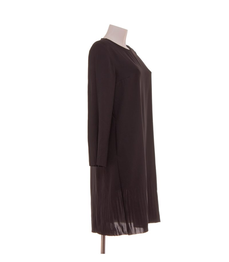 COS Damen Kleid Midikleid Plissee-Saum Taschen Gr. 38 Schwarz – Foto 4