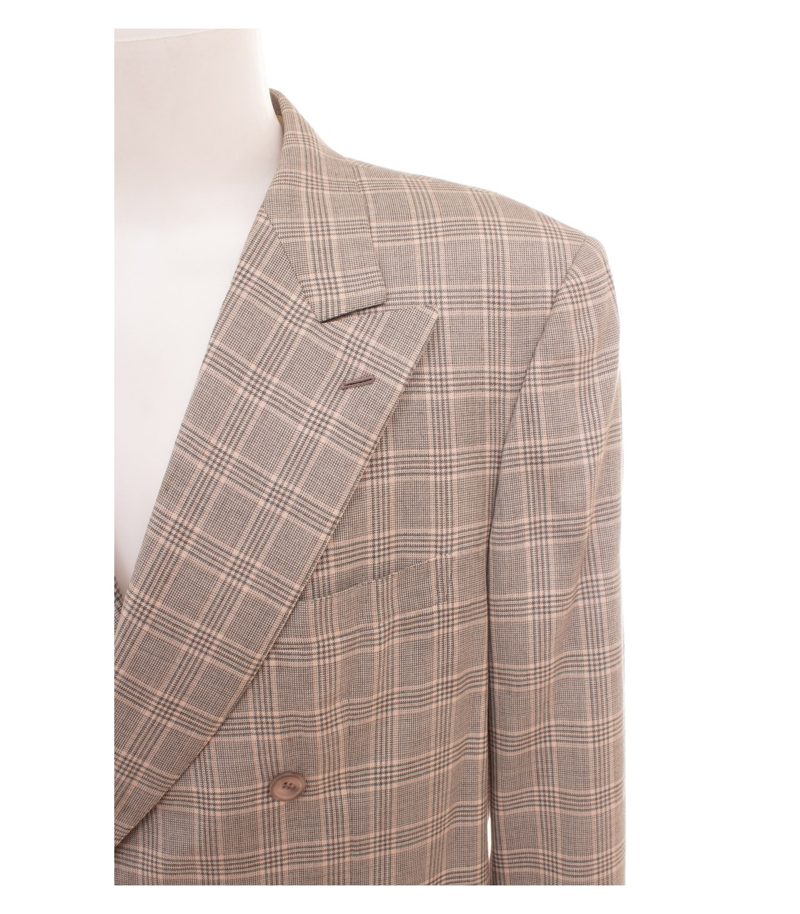 Brioni Herren Sakko Blazer Zweireiher Akzeptabel Gr. 52 Braun Kaschmir – Foto 5